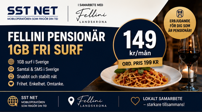 Fellini Pensionär – 1GB Fri Surf