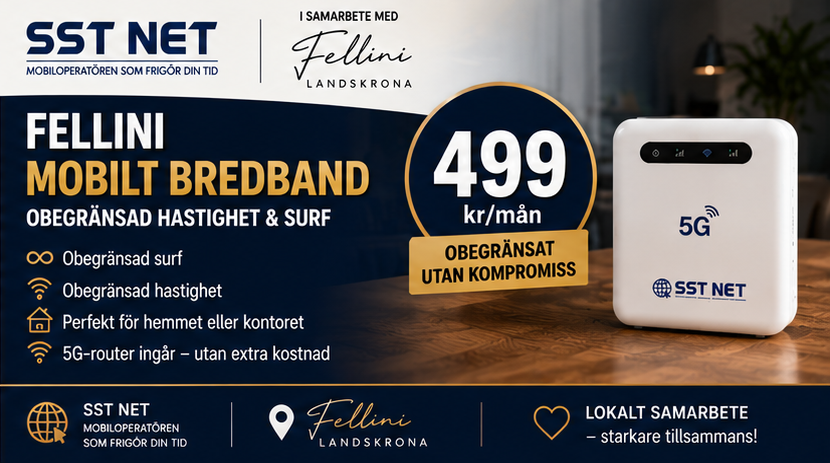 Fellini Mobilt Bredband – Obegränsad hastighet & surf